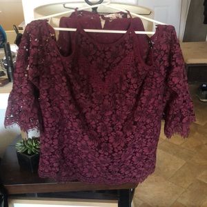 Skies are Blue lace top